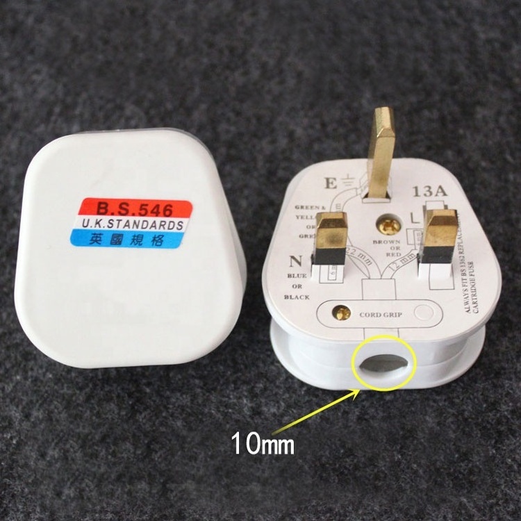 cantell wholesale BS UK type G wiring electrical plug 3 pins with 13A fused power industrial plug top