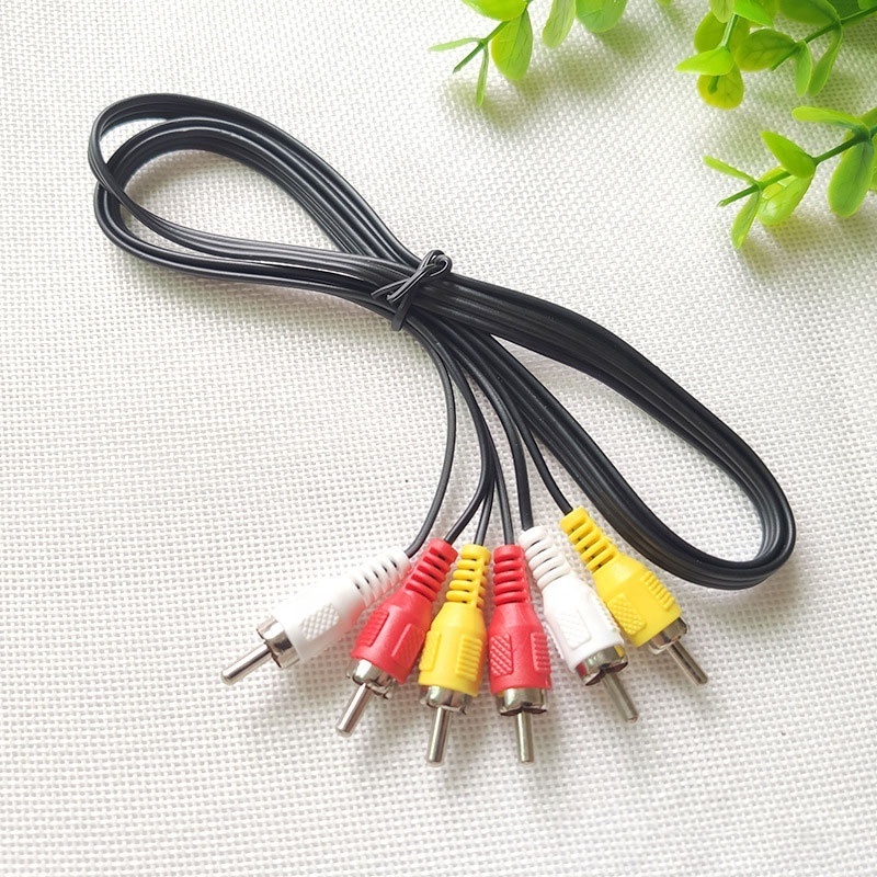 cantell Cheapest price Gold Nickle Plated AV 3RCA To 3RCA Cable Audio Video Cable 3 RCA Cable For VCR DVD HDTV