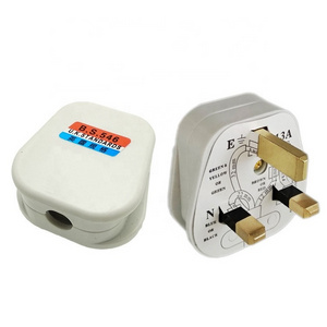 cantell wholesale BS UK type G wiring electrical plug 3 pins with 13A fused power industrial plug top