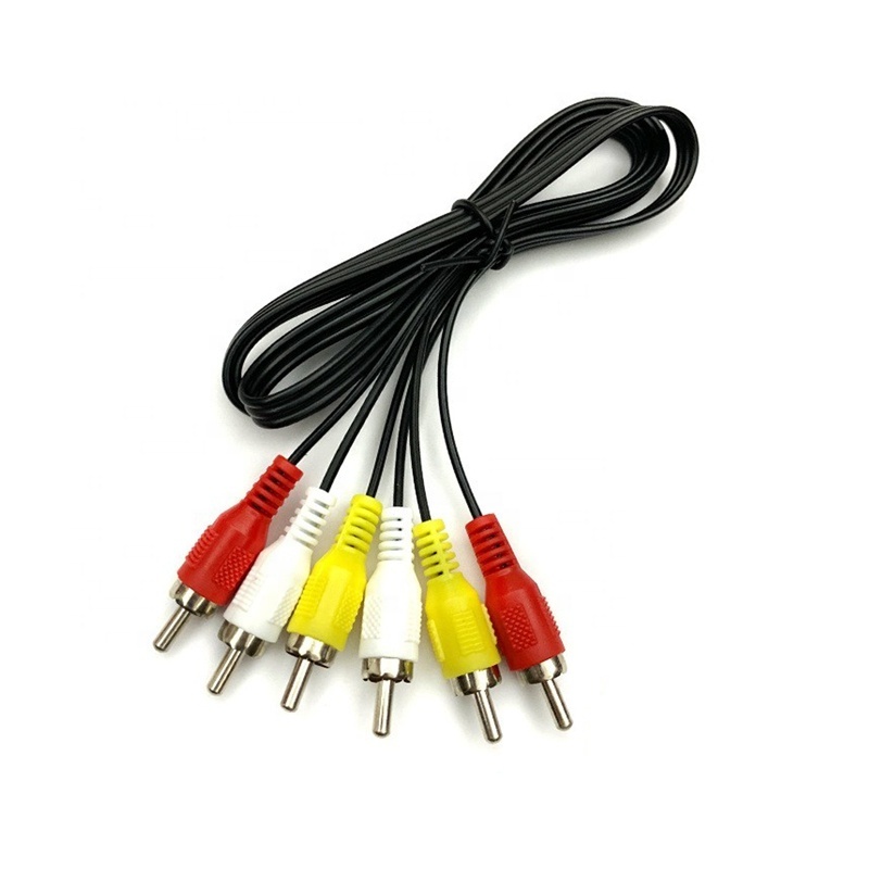 cantell Cheapest price Gold Nickle Plated AV 3RCA To 3RCA Cable Audio Video Cable 3 RCA Cable For VCR DVD HDTV