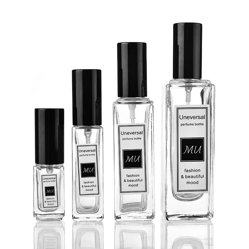 2ml 3ml 5ml 7ml 10ml 20ml 30ml whosale clear square perfume glass bottle water spray travel glass bottle