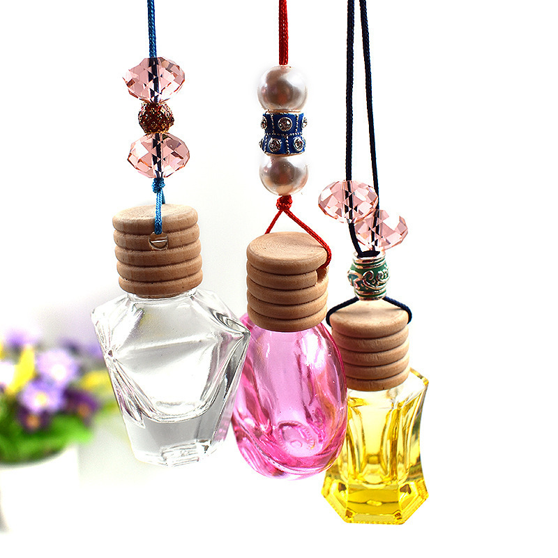 5ml 6ml 10ml 5ml different Shape Empty car freshener Perfume Glass Bottle for Car decoration