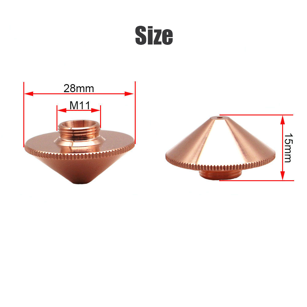 Copper Laser Nozzles Diameter 32mm 28mm H15 Single Double Layers for Fiber Laser Cutting Machine head