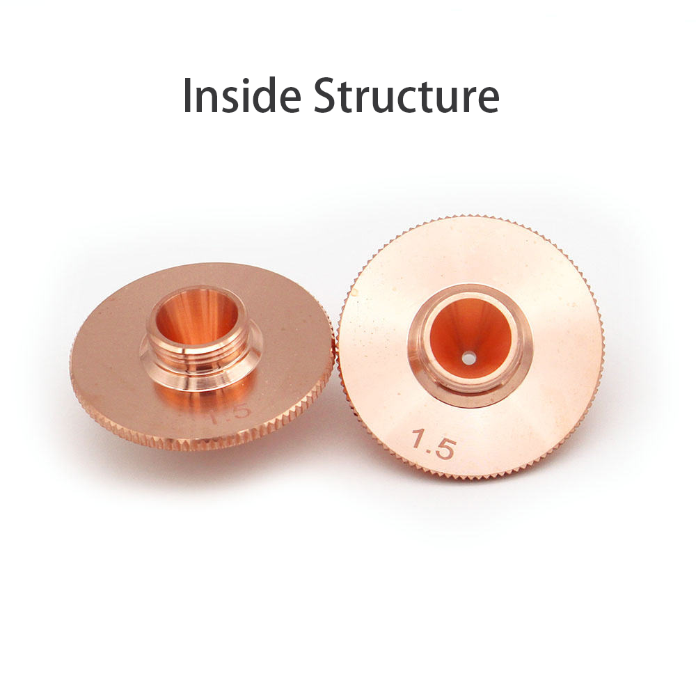 Copper Laser Nozzles Diameter 32mm 28mm H15 Single Double Layers for Fiber Laser Cutting Machine head