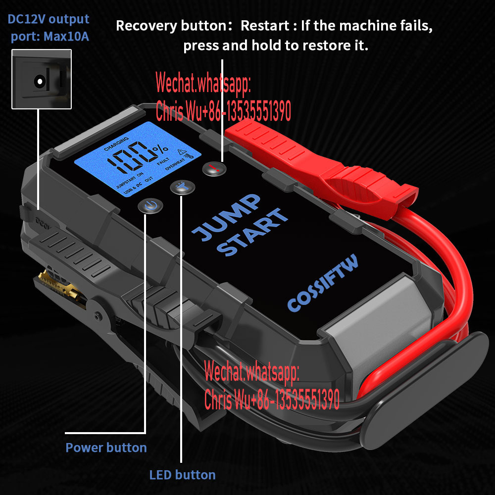 Jump Starter 6000A 28000mAh Peak for All Gas and up to 12.8L Diesel Engine