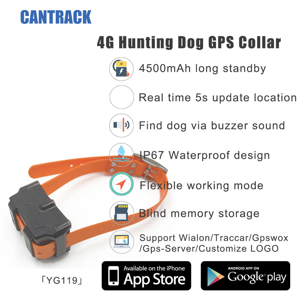 4g hunting gear locator of dog pet collar gps collar