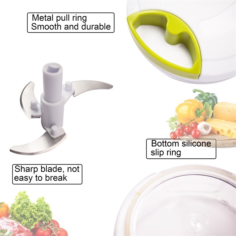 Food Chopper, Powerful & Convenient Hand Held Vegetable Chopper to Chop Fruits / Vegetables / Nuts / Herbs / Onions / Garlic