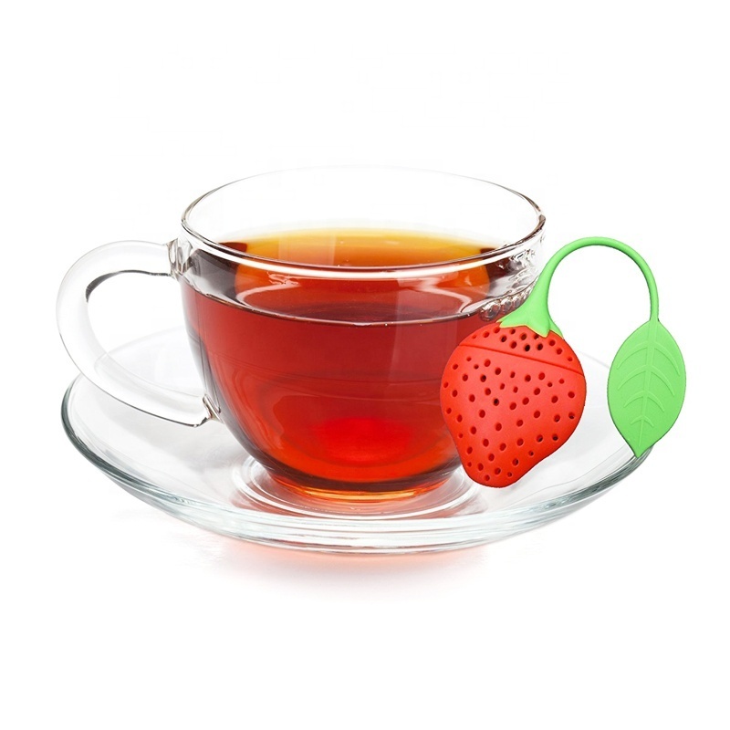 Wholesale Funny Kitchen Gadgets Strawberry Shaped Silicone Tea Infuser