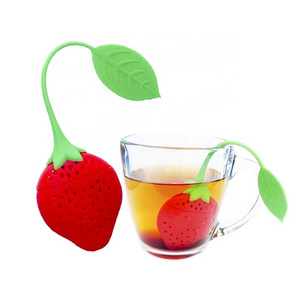 Wholesale Funny Kitchen Gadgets Strawberry Shaped Silicone Tea Infuser