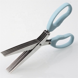 Multipurpose Cutting Shredding Shears Houseware Gadgets Tools 5-Layers Heavy Duty Stainless Steel Blades Kitchen Herb Scissors