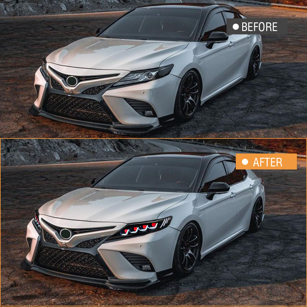 TT-ABC Full Led Headlight for Toyota Camry 2018-2023 Sedan Head Lamp 4 Beam Front light