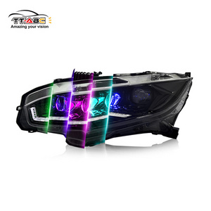 TT-ABC RGB Style Headlights For Honda Civic 10th Gen 2016 - 2021 LED Day Running Light Front Driving Light