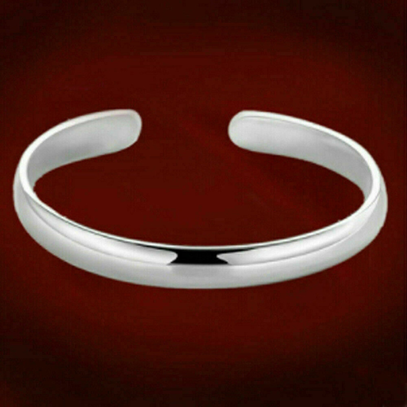 CAOSHI Fashion Jewelry Classical 925 Silver Plating Free Size Simple Cuff Bangles for Women Cheap Bracelets Wedding