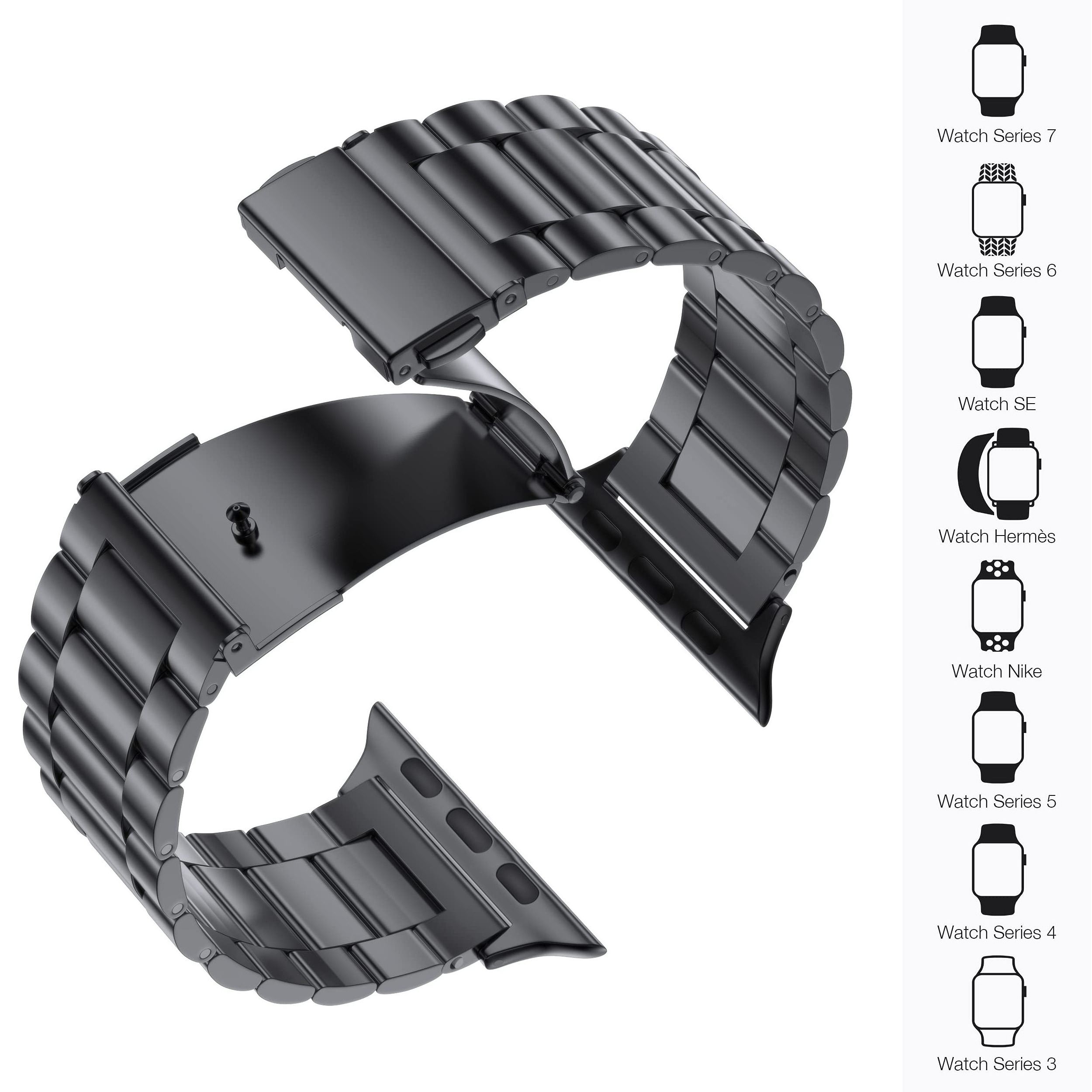 Metal Bracelet for IWatch Series 8 7 SE 6 5 4 Ultra Stainless Steel Band Strap for Apple Watch Band 49mm 40mm 44mm 41mm 45mm