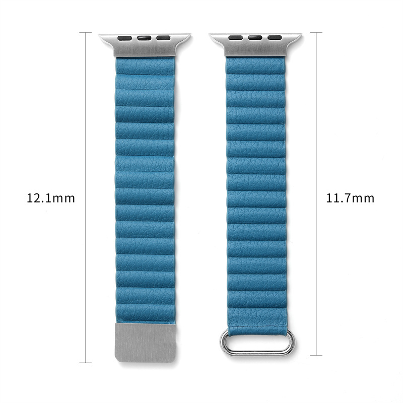 Dropshipping Soft Microfiber Strap for Applewatch Band 44mm 40mm 41mm 45mm Magnetic Leather Band for IWatch Series 8 7 6 5 SE 4