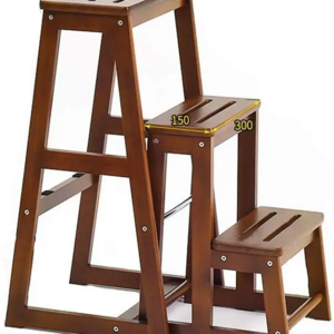 Folding Step Ladder Wooden 3 Step Kitchen Wooden Ladders Small Foot Stools Indoor Portable Shoe Bench Flower Rack Closet