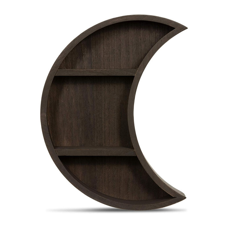 Personalized Multi-functional Living Room  Shelving Moon Design Double Wooden Shelving