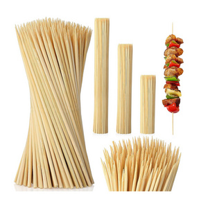 Natural Bamboo Color Low Cost Disposable bbq skewer stick bamboo skewer