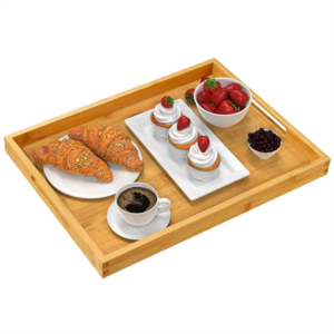 Combohome Wholesale Mini Bamboo Bed Table And Bed Tray Table Sublimation Blanks Food Breakfast Serving Tray