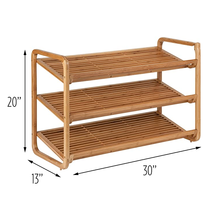 modern design 3 tier multifunctional  storage shoes rack  bench entryway organizer shelf