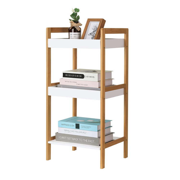 ladder shelf 3 tier ladder shelf open wood shelving unit bamboo bookshelf ladder storage racks