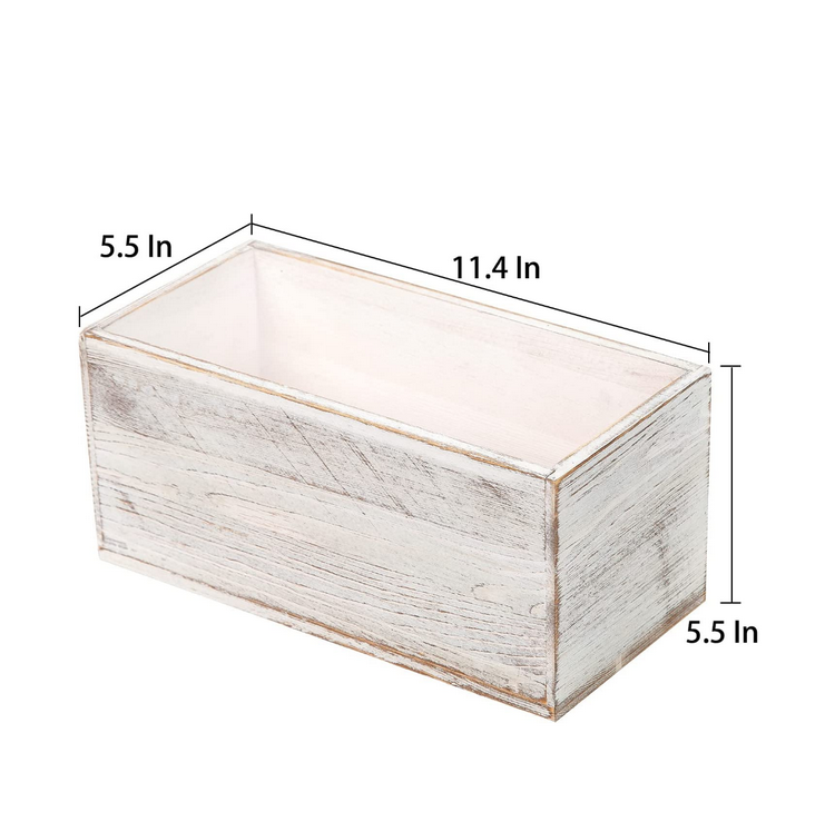 rustic white washed wood mail box storage holder file organizer