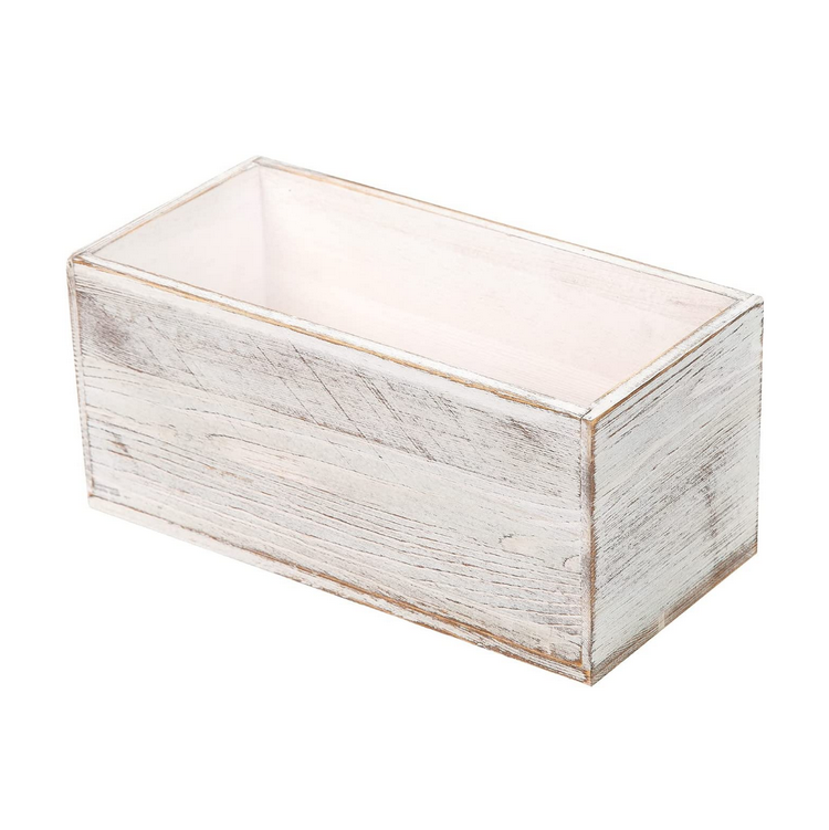 rustic white washed wood mail box storage holder file organizer