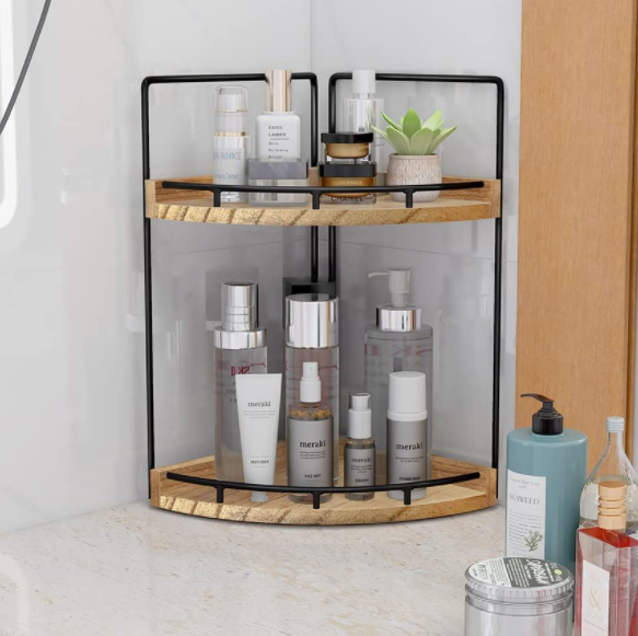 Countertop Cosmetic Storage Shelf 2 Tier Bathroom Counter Organizer For Kitchen Office Vanity Dresser