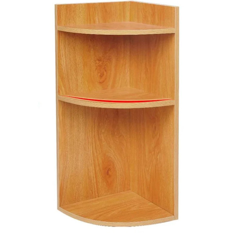 3 tiers small bookshelf wooden corner desktop unit display small wooden locker