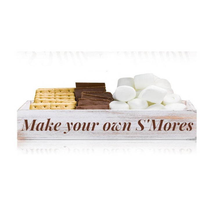 Rustic S'Mores Station Box Farmhouse S'Mores Bar Holder Farmhouse Kitchen Smores Box