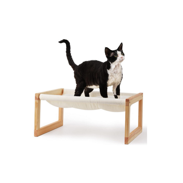 Pet Furniture Cat Swing Bed Wooden Cat Hammock Bed For Kitty Bunny Puppy