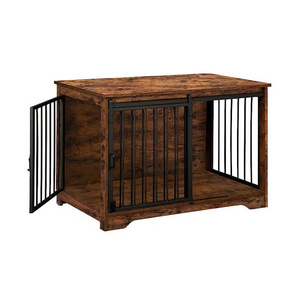 Double-Door Design Dog Crate Heavy Duty Dog Kennels Large Outdoor With Sliding Barn Door