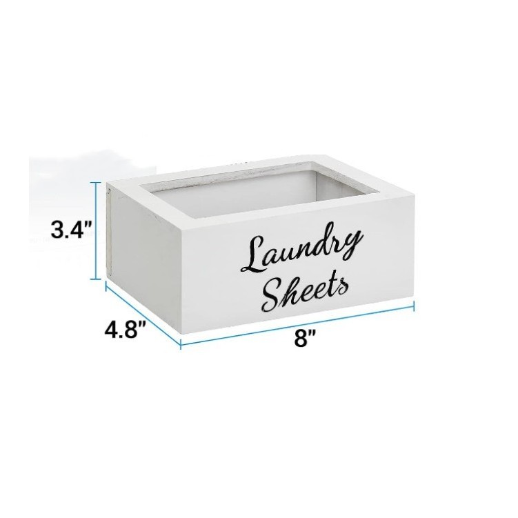 Dryer Sheet Holder & Lint Bin Set Wooden Dryer Sheet Dispenser,Magnetic Lint Bin For Laundry Room Organization And Storage