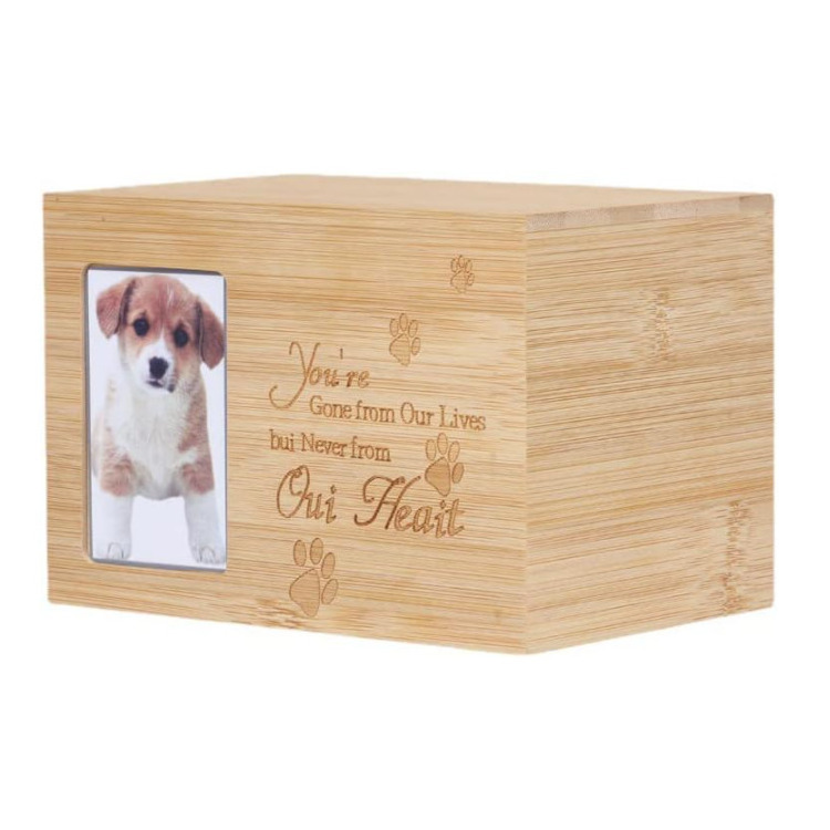 1pcs Bamboo Urn+2pcs Ceramic Urn Pet Memorial Urn For Ashes Cat Or Dog Memory Box