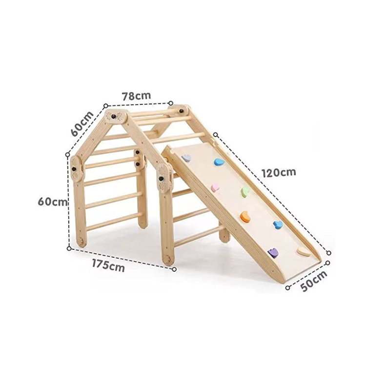 solid wood climbing frame home living room children's climbing racks  wooden kids triangle children climbing frame