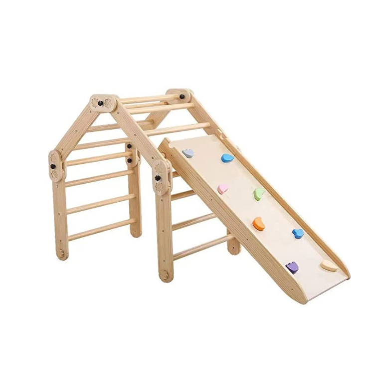 solid wood climbing frame home living room children's climbing racks  wooden kids triangle children climbing frame