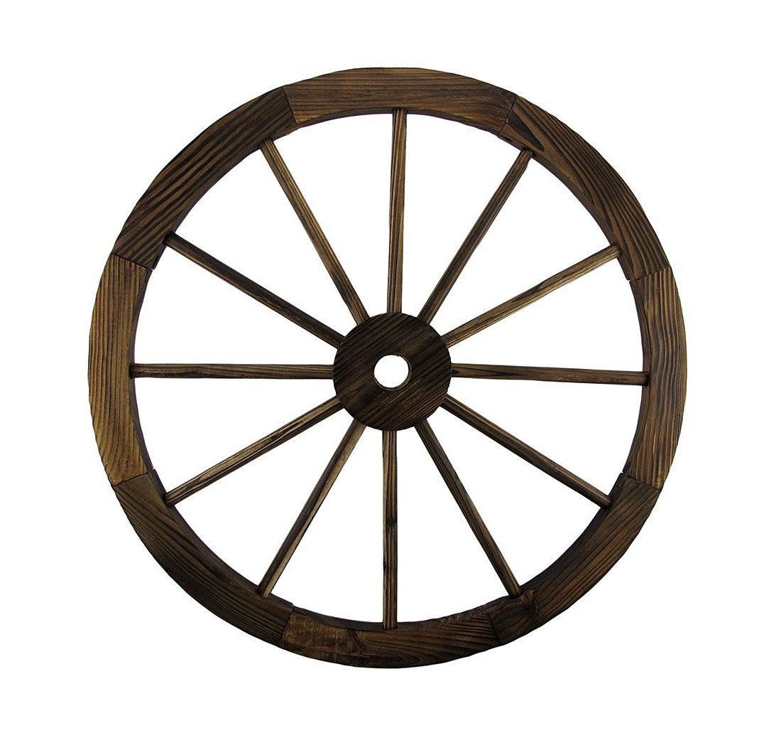 Decorative Wall Hanging Wooden Wagon Wheel 24 Inch Diameter Home Decor Handmade Antique Europe Wood OEM Accept Customized Logo