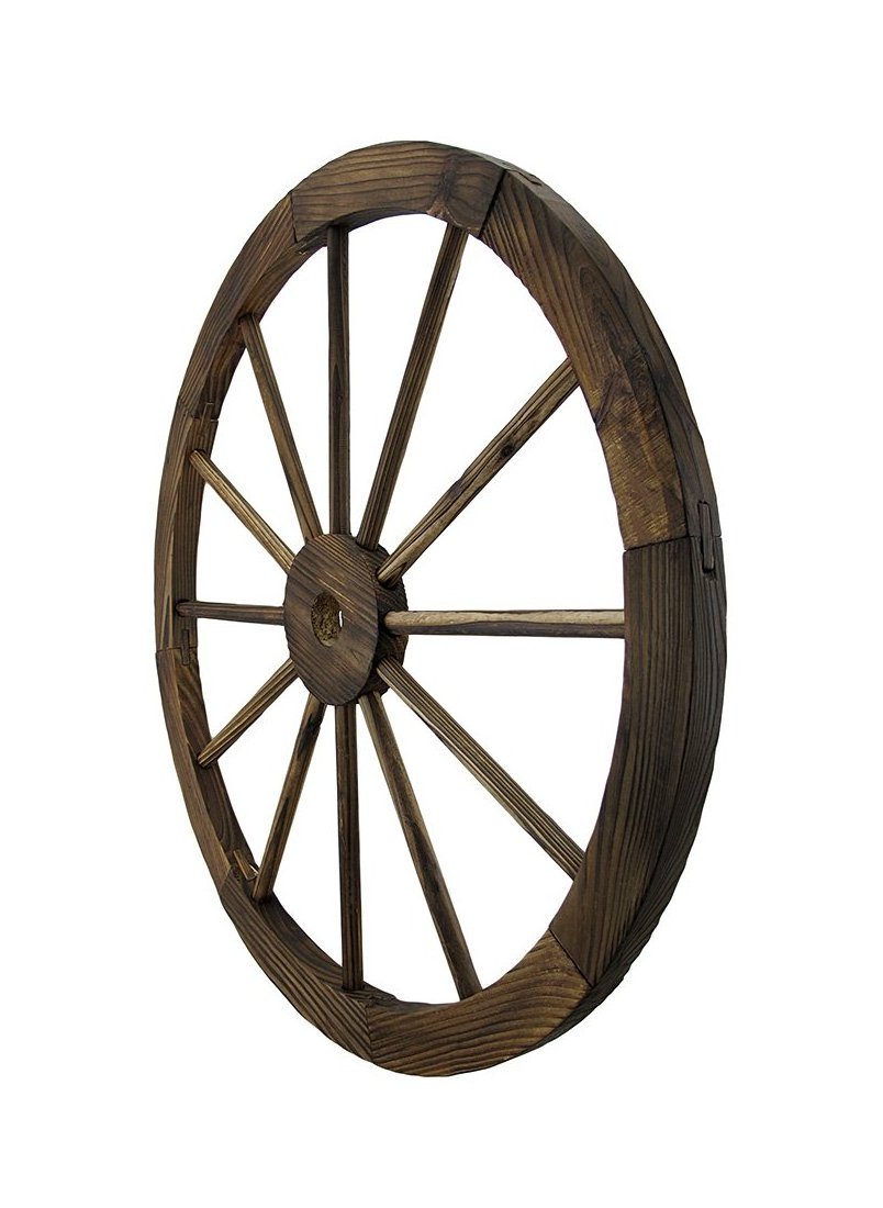 Decorative Wall Hanging Wooden Wagon Wheel 24 Inch Diameter Home Decor Handmade Antique Europe Wood OEM Accept Customized Logo