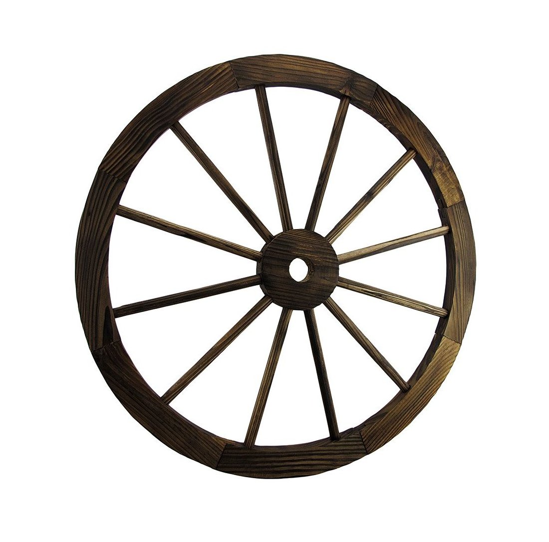 Decorative Wall Hanging Wooden Wagon Wheel 24 Inch Diameter Home Decor Handmade Antique Europe Wood OEM Accept Customized Logo