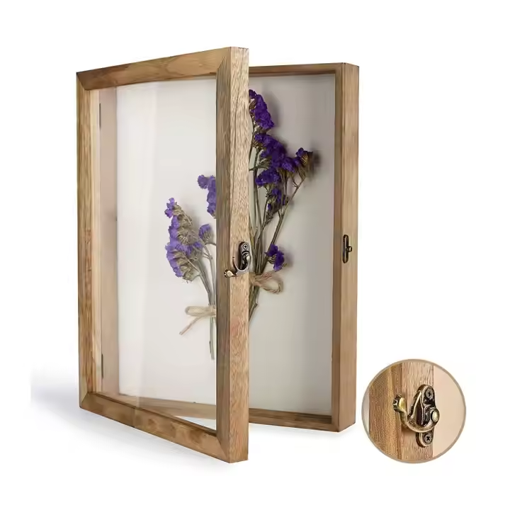 Wholesale Shadow Boxes Photo Display Case Wooden Shadow Box Frame with Linen Back