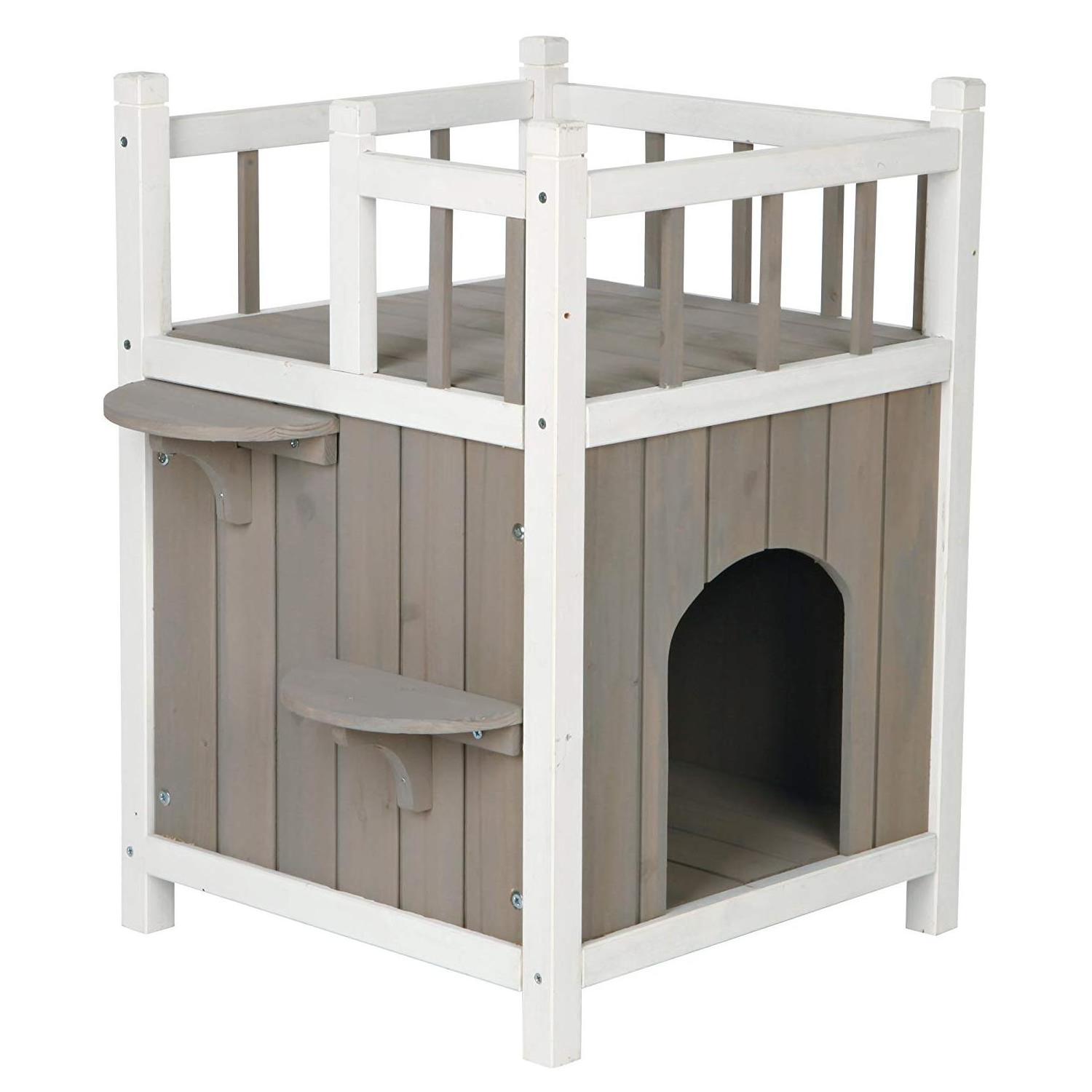 Popular Wooden indoor cat pet house with window Dog cat bed modern furniture kennel dog house Wood Pet house Dog Crate