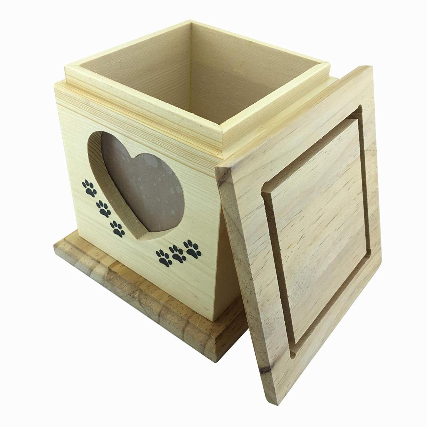 Unique Cheap Dog Cat Pet Casket Animal Coffin Box Wooden Pet Cremation Urns