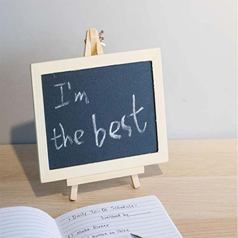 Wooden Framed Chalkboard Decorative Removable Chalk Board with Easel Stand