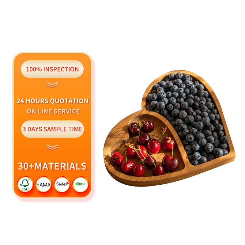 Wood heart shape plates Wooden serving tray for food Natural serving dish for snacks Cheese Charcuterie Boards