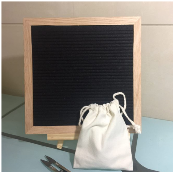 custom 10*10inch black felt wooden changeable letter board