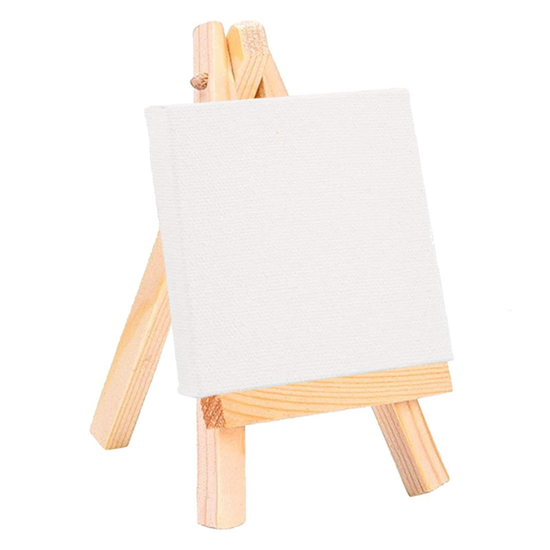 Wood Mini Easel Artist Oil Painting White Canvas Painting Cloth Furniture Furnishing For Painting Canvas Art