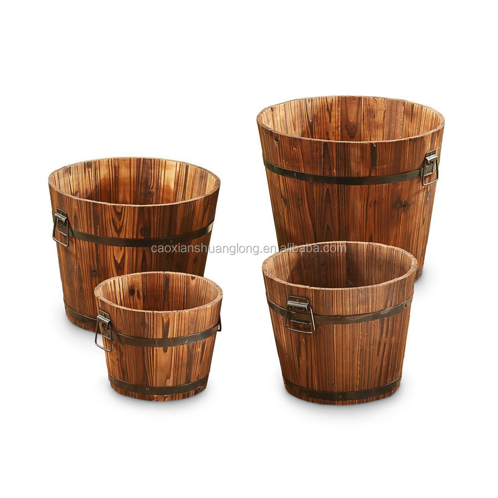 mini decorative small wood soak bucket