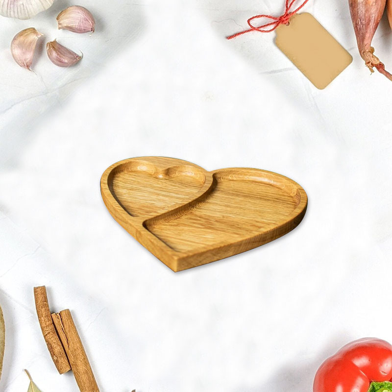 Wood heart shape plates Wooden serving tray for food Natural serving dish for snacks Cheese Charcuterie Boards