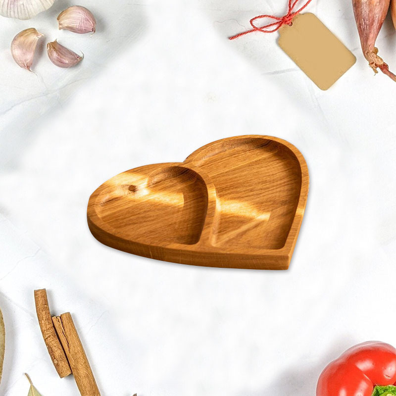 Wood heart shape plates Wooden serving tray for food Natural serving dish for snacks Cheese Charcuterie Boards