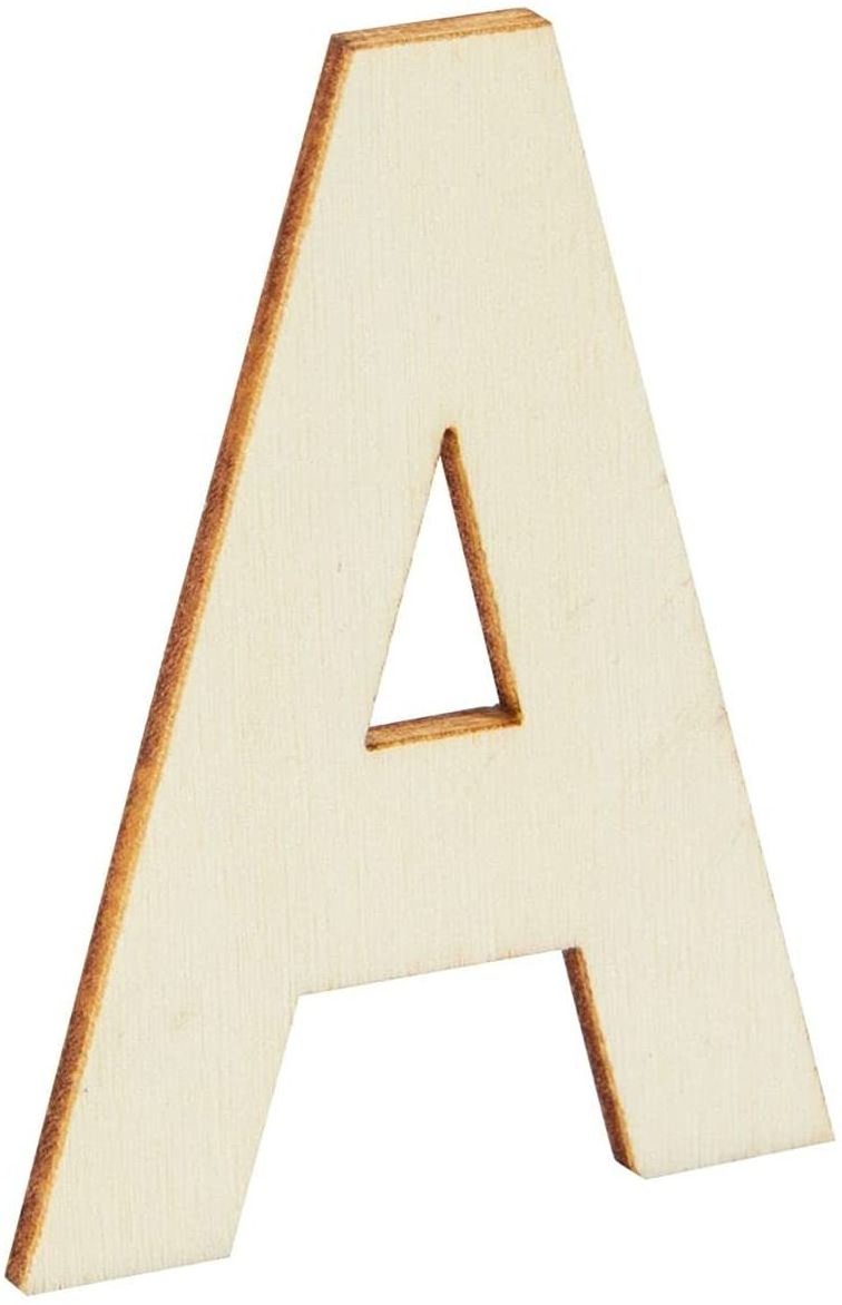 2 in Wooden Letters with Storage Tray for Crafts, Wood Alphabet ABCs for Learning, Wall Decor (4 of Each Letter, 104 Pieces)